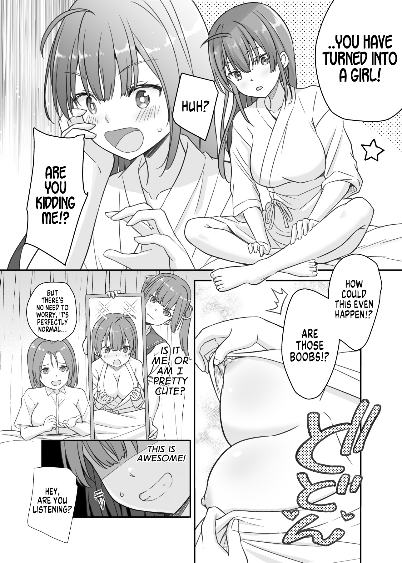 Hentai Manga Comic-The Loser Me Got Turned Into a Girl, so I Tried Having Degenerate Sex-Read-3